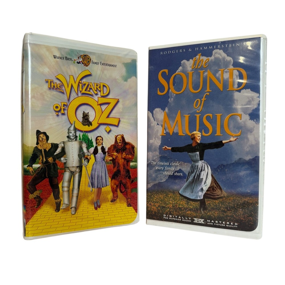 Movie Classics: The Wizard of Oz and The‎ Sound of Music VHS Tapes Classic Set